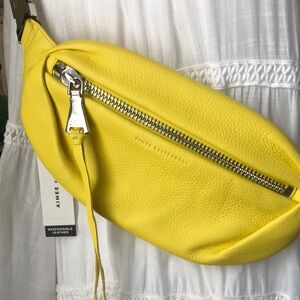 NWT Aimee Kestenberg Genuine Leather Convertible Milan Belt/Crossbody Bag